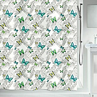 Spirella Cortina de baño textil Papillons (An x Al: 180 x 200 cm, Multicolor)