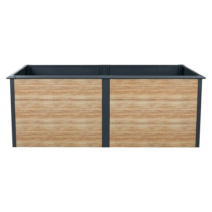 Westmann Hochbeet Primus XL (100 x 200 x 77 cm, Metall, Anthrazit/Braun) | BAUHAUS
