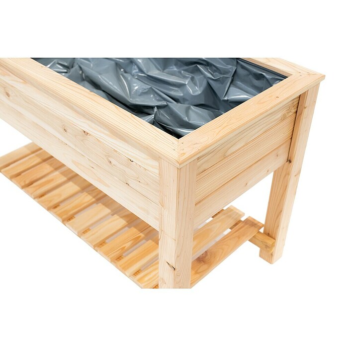 Westmann Hochbeet Emily (65 x 120 x 72 cm, Holz, Natur, Ausstattung Hochbeet: Ablagefläche) | BAUHAUS