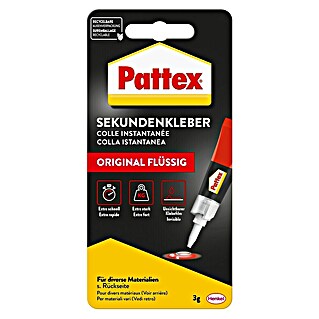 Pattex Sekundenkleber Flüssig (3 g, Flüssig, Tube)