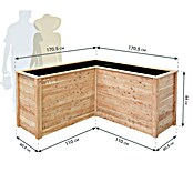 Westmann Hochbeet Klassik L (170,5 x 170,5 x 84 cm, Holz, Natur) | BAUHAUS
