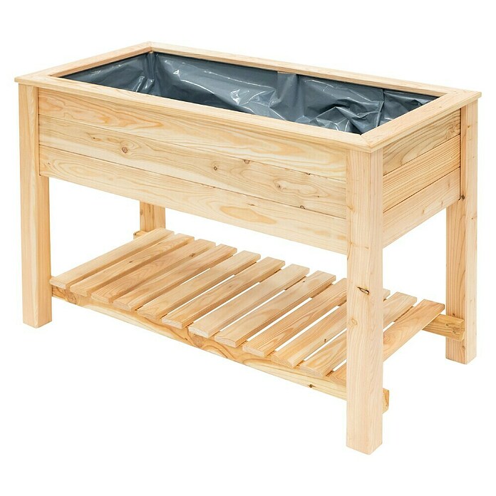 Westmann Hochbeet Emily (65 x 120 x 72 cm, Holz, Natur, Ausstattung Hochbeet: Ablagefläche) | BAUHAUS