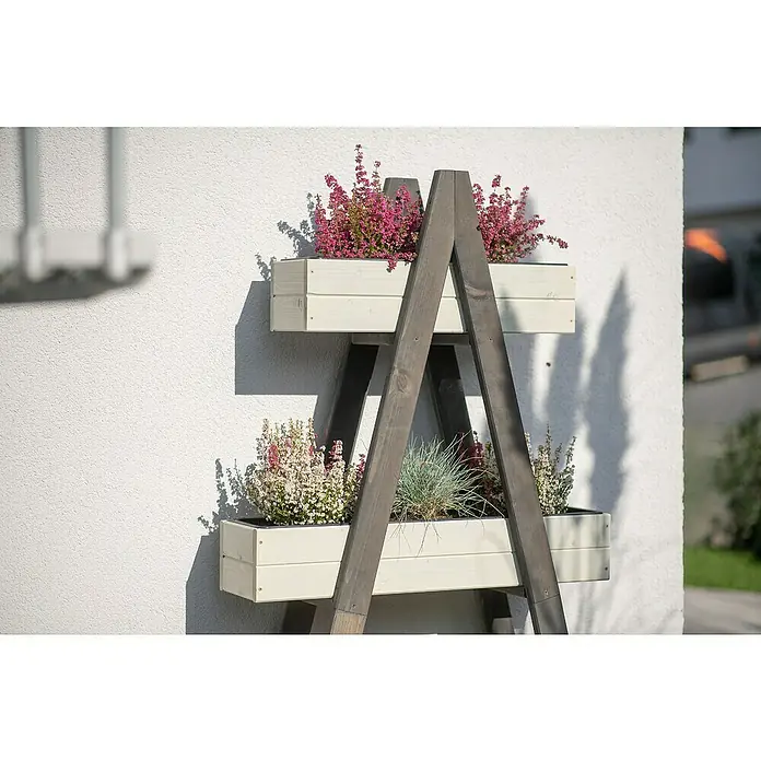 Westmann Hochbeet Ella - L x B x H: 101 x 25 x 147 cm, Holz, Grau/Wei  online kaufen bei BAUHAUS