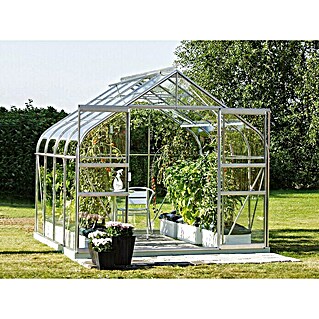 Vitavia Gewächshaus Dione 6700 (Außenmaß inkl. Dachüberstand (B x T): 263,5 x 258 cm, 3 mm, Aluminium)