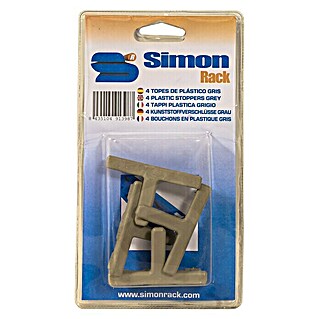 Simonrack Tope (L x An x Al: 2,5 x 11,7 x 21,7 cm, Plástico, Gris)