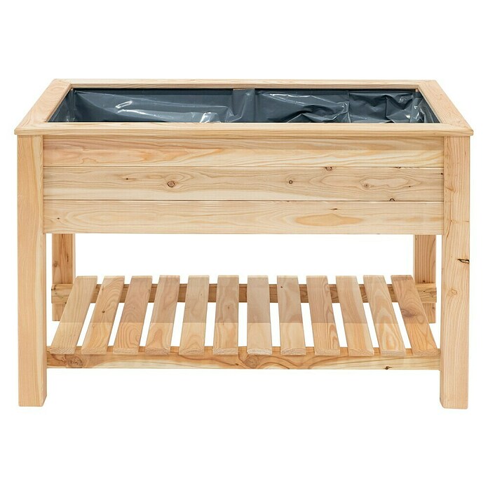Westmann Hochbeet Emily (65 x 120 x 72 cm, Holz, Natur, Ausstattung Hochbeet: Ablagefläche) | BAUHAUS