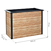Westmann Hochbeet Primus M (50 x 100 x 77 cm, Metall, Anthrazit/Braun) | BAUHAUS