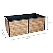 Westmann Hochbeet Primus XL (100 x 200 x 77 cm, Metall, Anthrazit/Braun) | BAUHAUS