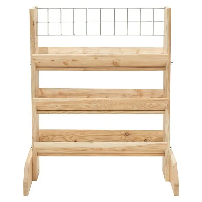 Westmann Kräuterhochbeet Viktoria L mit Rankgitter - L x B x H: 50 x 80 x 95 cm - Das dreistufige Pflanzregal aus Holz bietet Platz für Ihre Pflanzen und Kräuter. Es ist ideal für Balkon, Terrasse oder Garten.
