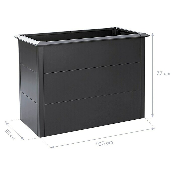 Westmann Hochbeet Primus M (50 x 100 x 77 cm, Metall, Anthrazit) | BAUHAUS