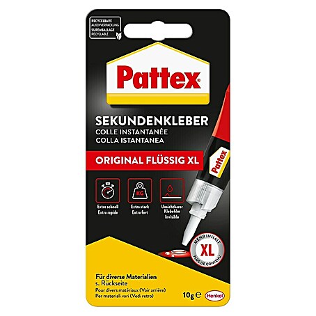 Pattex Sekundenkleber Flüssig (10 g, Flüssig, Tube, 1 Stk.)