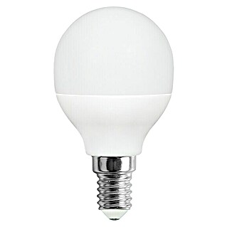 Garza Bombilla LED (E14, 8 W, 640 lm, Blanco cálido, Redonda, Blanco)