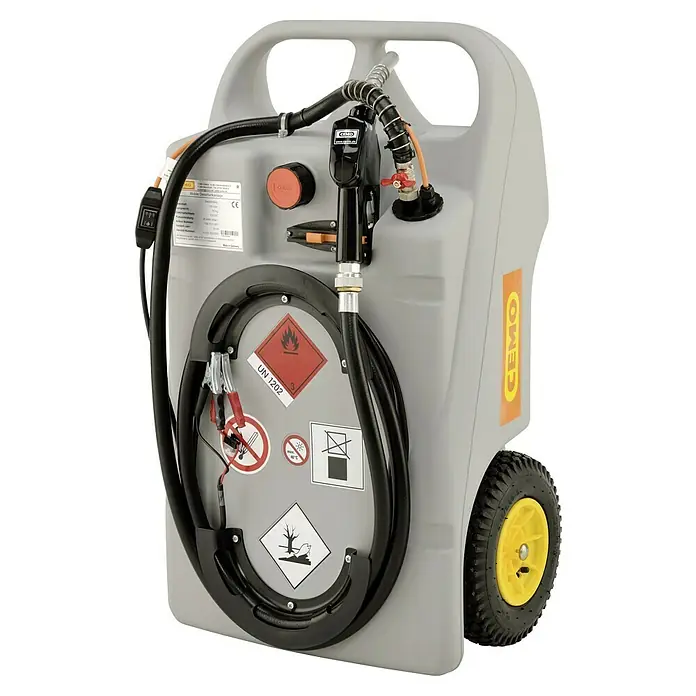 Cemo Diesel-Trolley - Fassungsvermögen: 100 l, Elektrische Pumpe, Betriebsspannung: 12 V - Mobiles CEMO Dieseltankgerät mit Zapfpistole, Schlauch und Rädern für den flexiblen Einsatz.