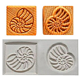 Sello con relieve Ammonite (Ammonite, 3 x 3 cm)