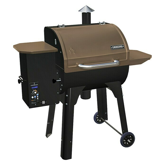 Buschbeck Pelletgrill Grill San DiegoHauptgrillfläche: 56 x 50 cm, Stahl, Braun/Metallic Front View