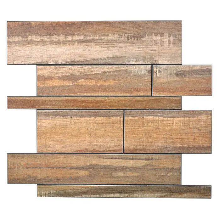 Selbstklebemosaik SAM 4GV58WRS - 30 x 30 cm, Braun, Matt - Hochwertige Holzoptik-Wandfliese. Das natürliche Design verleiht jedem Raum Wärme und Eleganz. Perfekt für stilvolle Akzente im Innenbereich.