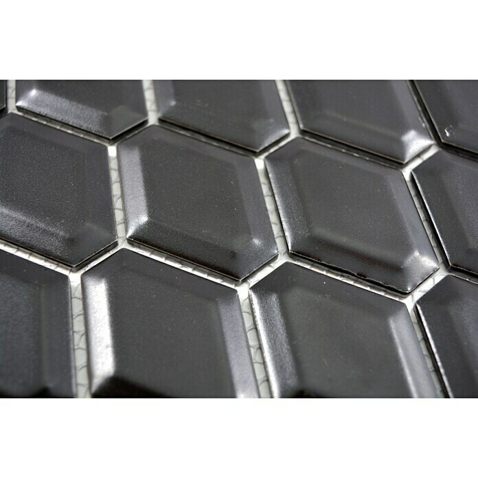 Mozaik pločica Diamant CG MD 7BM  (25,2 x 26,5 cm, Crne boje, Mat) | BAUHAUS