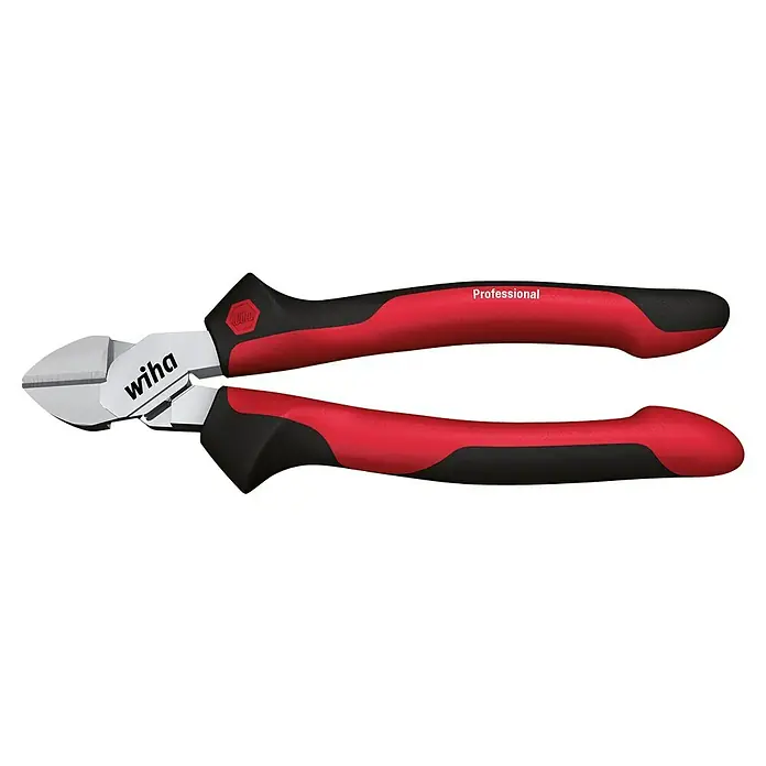 Wiha Seitenschneider Professional DynamicJoint - Länge: 14 cm - Bild einer Wiha Professional Seitenschneider Zange mit rot-schwarzem Griff, ideal für professionelle Anwendungen.