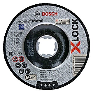 Bosch Professional X-Lock Trennscheibe X-Lock Expert for Metal A 30 S BF gekröpft (Durchmesser Scheibe: 125 mm, Stärke Scheibe: 2,5 mm, Geeignet für: Metall)