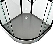 Designdusche Indus (90 x 90 x 215 cm, Halbrund, Anthrazit/Silbergrau)