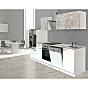 Respekta Composición de cocina (Ancho: 280 cm, Con dispositivos eléctricos, Blanco)
