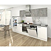 Respekta Composición de cocina (Ancho: 280 cm, Con dispositivos eléctricos, Blanco)