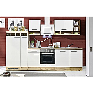 Respekta Küchenzeile Hilde (Breite: 310 cm, Weiß, Mit Elektrogeräten)