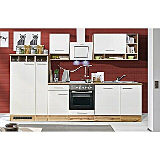 Respekta Küchenzeile BEKB310EWC (Breite: 310 cm, Weiß, Mit Elektrogeräten)