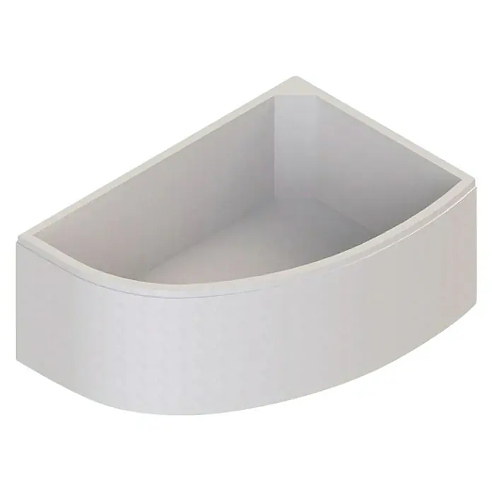 Ottofond Wannenträger Mauritius A - Passend für: Eckbadewanne Mauritius A 175 x 110 cm - Eine moderne, freistehende Badewanne mit abgerundeten Kanten und einer trapezförmigen Form, ideal für ein stilvolles Badezimmer.