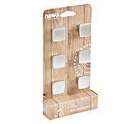Nesu Tirador para muebles 2871 6 uds. (L x An x Al: 2,5 x 2,5 x 1,9 cm, Acero, Mate)
