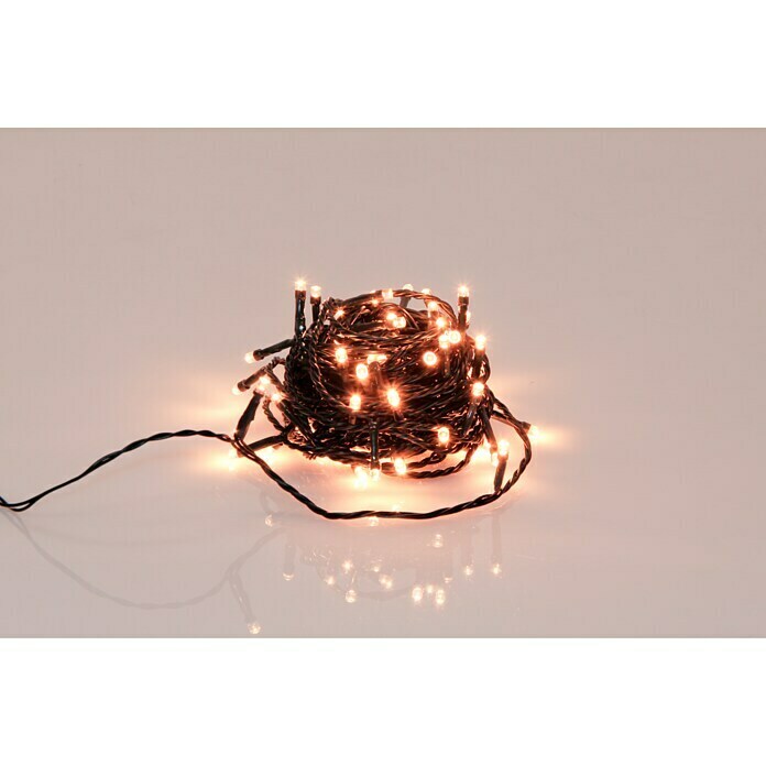 Globall Concept LED-Lichterkette Maxilight (Außen, 120-flammig, Kabellänge: 8 m, Bernsteinfarben)