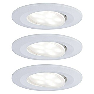 Paulmann LED-Einbauleuchten-Set (6 W, Weiß, 3 Stk., Warmweiß)