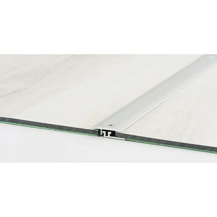 LOGOCLIC Übergangsprofil 326 - Silber, 0,9 m x 27 mm, Montageart: Schrauben - Profilschiene für Bodenbeläge. Übergangsprofil aus Aluminium für Laminat und Parkett, verbindet Bodenbeläge mit geringer Höhendifferenz.