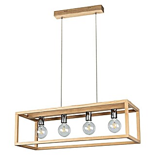 Spotlight Pendelleuchte Kago (60 W, L x B x H: 120 x 30 x 90 cm, Eiche, E27)