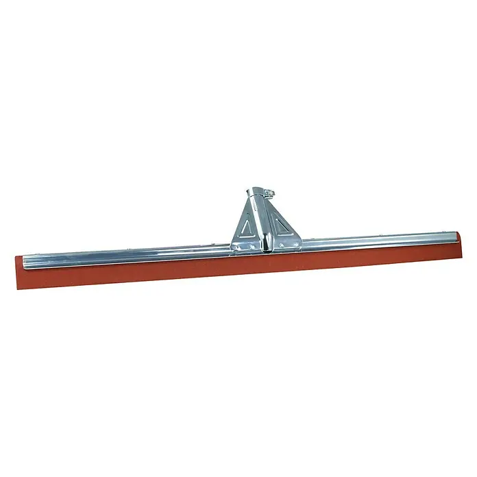 Unger Wasserschieber WaterWand verstärkt - Breite: 75 cm, Stahl/Moosgummi - Ein roter Gummischieber mit silbernem Metallrahmen und Griffbefestigung zur einfachen Reinigung großer Flächen.
