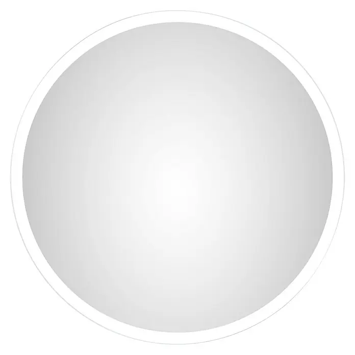 DSK Lichtspiegel Silver Space - Durchmesser: 60 cm, Leuchtmittel - Darstellung eines runden, hellgrauen Objekts mit einem subtilen weißen Rand, ideal für Design- oder Präsentationszwecke.