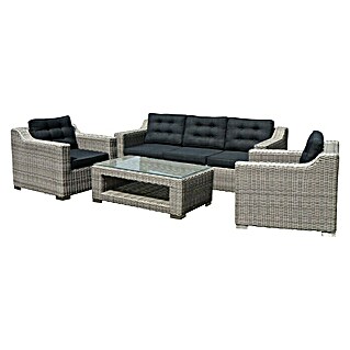 Sunfun Pauline Loungeset XXL (4 -delig, Bamboegrijs)