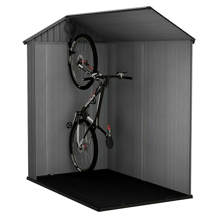 Keter Gerätehaus Darwin 4x6 (Außenmaß inkl. Dachüberstand (B x T): 125,8 x 184,5 cm, Kunststoff, Grün) | BAUHAUS