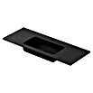 Lavabo Zeppelin mate (An x L: 120,5 x 45,5 cm, Resina, Negro)