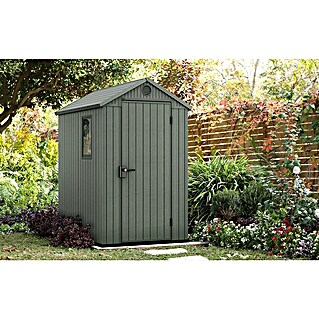 Keter Gerätehaus Darwin (Außenmaß inkl. Dachüberstand (B x T): 125,8 x 184,5 cm, Kunststoff, Grün)