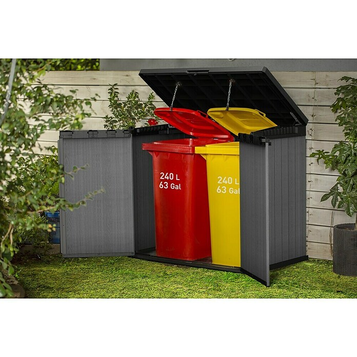 Keter Opbergbox Store it out Darwin (l x b x h: 80 x 140 x 118 cm, Grijs, Kunststof) | BAUHAUS