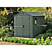 Keter Gartenhaus Darwin 6x8 (Außenmaß inkl. Dachüberstand (B x T): 190 x 244 cm, Kunststoff, Grün, 4,5 m²) | BAUHAUS