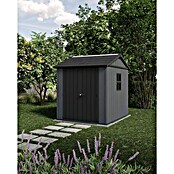 Keter Gerätehaus Newton Plus 757 (Außenmaß inkl. Dachüberstand (B x T): 230 x 223,8 cm, Kunststoff, Schiefergrau) | BAUHAUS