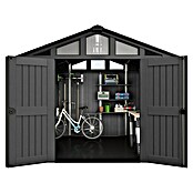 Keter Gerätehaus Stronghold 10x8 (Außenmaß inkl. Dachüberstand (B x T): 304 x 243 cm, Kunststoff, Grau) | BAUHAUS