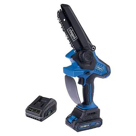 Scheppach IXES 20V Einhand-Akku-Kettensäge BC-PS150-X Set S