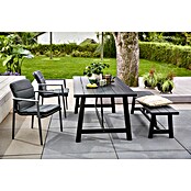 Sunfun Melina Gartentisch (L x B x H: 170 x 90 x 75 cm, Akazienholz, Rechteckig, Black Washed) | BAUHAUS