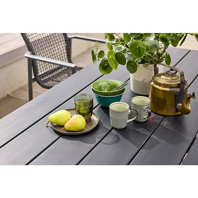 Sunfun Melina Gartentisch (L x B x H: 170 x 90 x 75 cm, Akazienholz, Rechteckig, Black Washed) | BAUHAUS