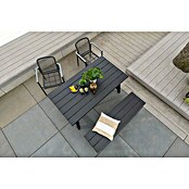 Sunfun Melina Gartenbank (B x T x H: 155 x 42,4 x 45,7 cm, Akazienholz, Black Washed) | BAUHAUS