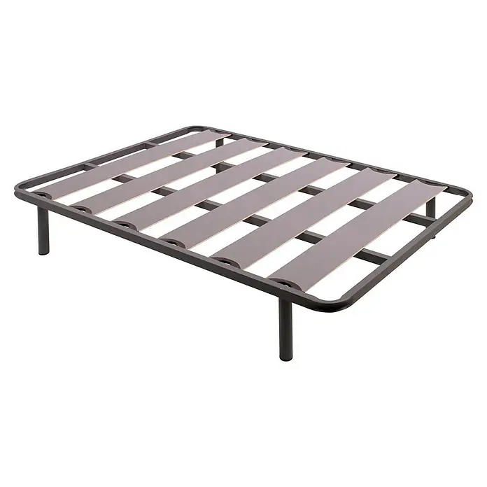 Unique Somier de láminas R66 y colchón Top - Largo: 200 cm, Ancho: 150 cm, Viscoelástica, Colchón a 2 caras - Estructura de cama con somier de láminas y patas metálicas robustas para un confort óptimo al dormir. Construcción sólida de larga duración.