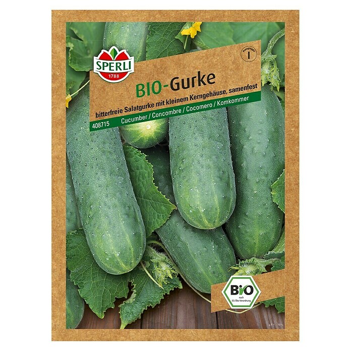Sperli Gemüsesamen Bio Salatgurke (Cucumis sativus, Saatzeit: Mai) | BAUHAUS